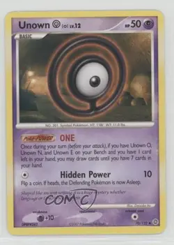 Unown O Pokemon Diamond & Pearl Secret Wonders #70 2007 - Image 1
