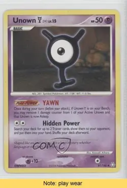Unown (Y) Pokemon Diamond & Pearl Legends Awakened #81 2008 READ 2f4 - Image 1