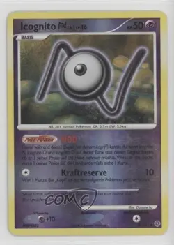 Unown N German Reverse Foil Pokemon Diamond & Pearl Secret Wonders #69 2007 - Image 1