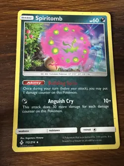 Spiritomb 112/214 SM Unbroken Bonds Holo Pokemon TCG LP - Image 1