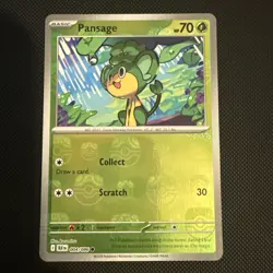 Pokemon Pansage 004/086 S&V Black Bolt Master Ball Pattern Reverse Holo English - Image 1