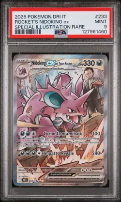 pokemon Nidoking ex del Team Rocket DRI 233 Rivali Predestinati Ita Mint Psa 9 - Image 1