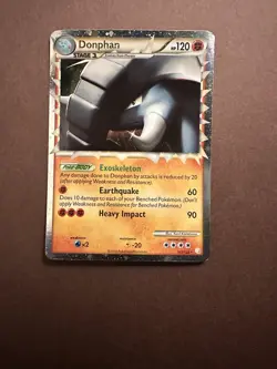 Pokemon TCG 2010 Donphan Prime HeartGold SoulSilver Ultra Rare Holo 107/123 - LP - Image 1
