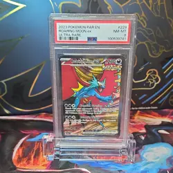 Pokemon Roaring Moon ex 229/182 Paradox Rift Ultra Rare Holo PSA 8 - Image 1