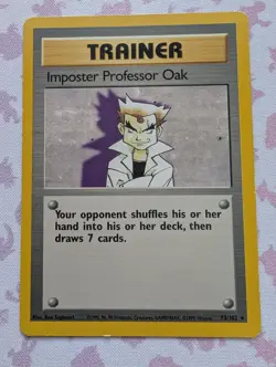 Pokemon TCG Imposter Professor Oak Rare 73/102 Base Set Unlimited WOTC Vintage - Image 1