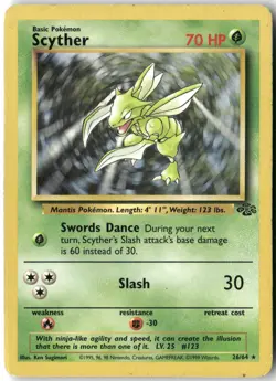 Scyther (26), Pokemon Jungle Rare, 26/64 MP - Image 1