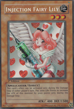 Yu-Gi-Oh! TCG Injection Fairy Lily #LOD-100 1st Edition Holo *Damaged - Image 1