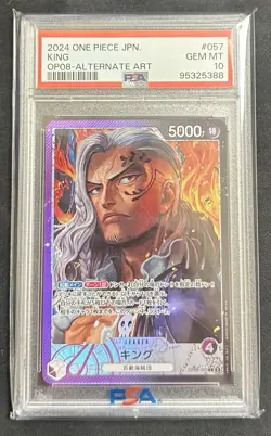 2024 One Piece Japanese King Op08- Alternate Art Gem Mint Psa 10 - Image 1