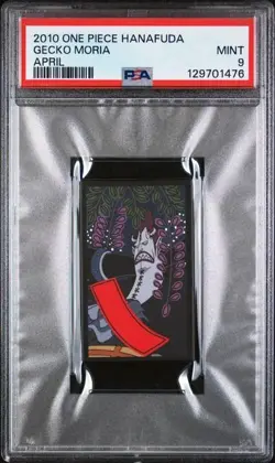 PSA 9 MINT 2010 ONE PIECE HANAFUDA GECKO MORIA APRIL - Image 1