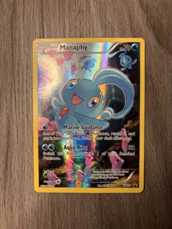 Pokemon Manaphy EX 32/122 XY BREAKpoint Ultra Rare Holo NM/Mint TCG Card - Image 1