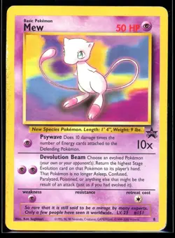 2000 WOTC Black Star Mew Promo #8 Pokemon Card - Image 1