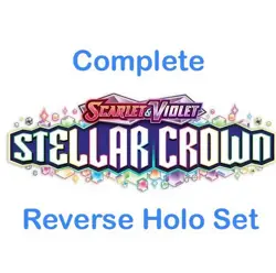 Pokemon Stellar Crown Complete Reverse Holo Foil Master Set 125 Cards Eevee - Image 1