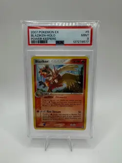 BLAZIKEN Holo 5 2007 Pokemon Card Ex Power Keepers PSA 9 - Image 1