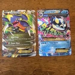 Pokemon Jumbo Card Lot Two Cards Total Primal Kyogre & Garchomp EX - Image 1