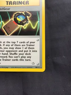 Pokemon Cards: Neo Genesis 1st Edition Rare: PokeGear 88/111 - Image 4