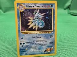 Pokemon Card Misty's Seadra 009/132 Gym Heroes Holo Fair - Image 1