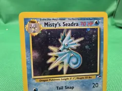 Pokemon Card Misty's Seadra 009/132 Gym Heroes Holo Fair - Image 2
