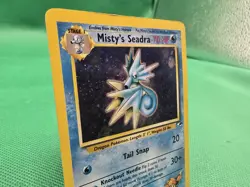 Pokemon Card Misty's Seadra 009/132 Gym Heroes Holo Fair - Image 3