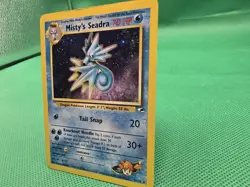 Pokemon Card Misty's Seadra 009/132 Gym Heroes Holo Fair - Image 4