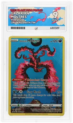 Pokemon Card Galarian Moltres SWSH284 Black Star Promo Ace Grade 9 not PSA - Image 1
