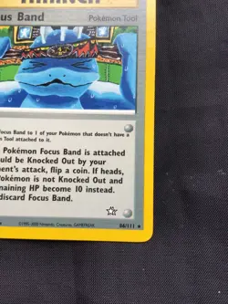 Pokemon Cards: Neo Genesis 1st Edition Rare: Focus Band 86/111 - Image 4