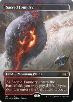 [MTG] Sacred Foundry (Borderless) (285) (UNF) NM - Image 1