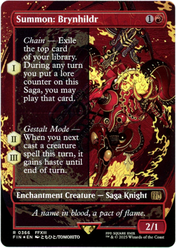 Summon: Brynhildr (Borderless) Foil - 0366 - Final Fantasy MTG NM/M - Image 1
