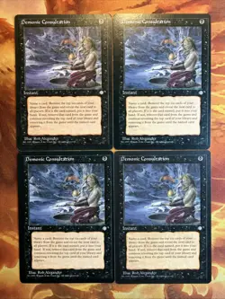 MTG 4 x Demonic Consultation Ice Age Near-Mint Condition Black Vintage!!! - Image 1