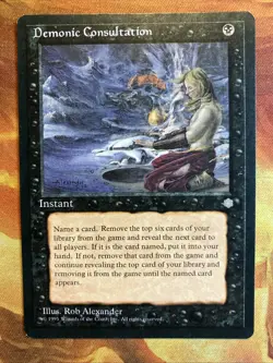 MTG 4 x Demonic Consultation Ice Age Near-Mint Condition Black Vintage!!! - Image 2
