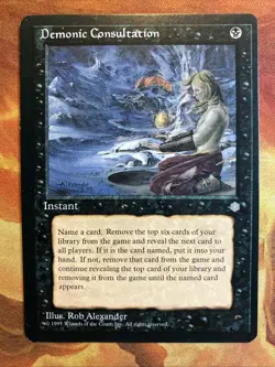 MTG 4 x Demonic Consultation Ice Age Near-Mint Condition Black Vintage!!! - Image 4