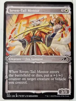Seven-Tail Mentor - SHOWCASE - Kamigawa: Neon Dynasty - Magic the Gathering MTG - Image 1