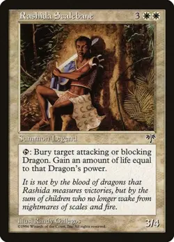 Magic The Gathering MTG RASHIDA SCALEBANE Mirage NM Near Mint - Image 1