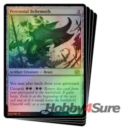 Foil Perennial Behemoth X4 M/NM Magic: The Gathering MTG The Brothers' War - Image 1