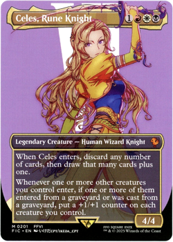 Celes, Rune Knight (Borderless) - 0201 - Final Fantasy MTG - NM/M - Image 1