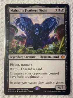 Magic the Gathering Bloomborrow Maha, Its Feathers Night Mythic #100 NM - Image 1