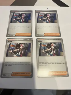 4x Hilda Trainer 084/086 Pokemon White Flare Regular English - PLAYSET - NM - Image 1