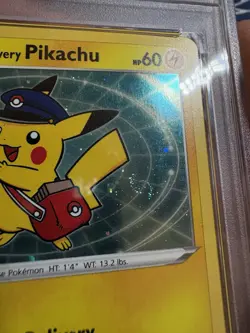 2020 POKEMON SWSH BLACK STAR PROMO #074 SPECIAL DELIVERY PIKACHU-HOLO PSA 8 - Image 2