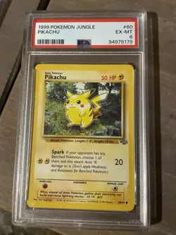 1999 Pokemon Jungle Pikachu #60/64 PSA 6 - Image 1