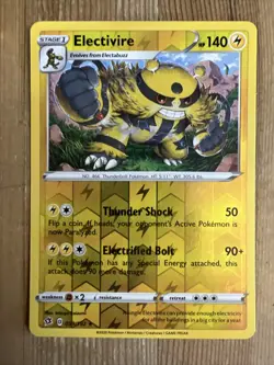 Pokemon TCG Electivire Rebel Clash 059/192 Reverse Holo Rare NM - Image 1