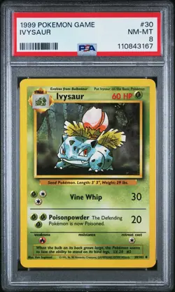 Ivysaur 1999 Pokemon Game #30 PSA 8 NEW SLAB - Image 1