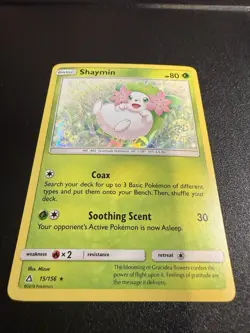 Pokemon TCG Shaymin 15/156 Holo Rare Ultra Prism Near Mint - Image 2