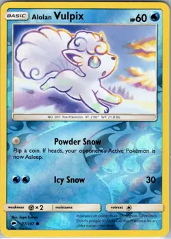 Alolan Vulpix 27/147 - 2017 Pokemon TCG - Burning Shadows Reverse Holo - Image 1