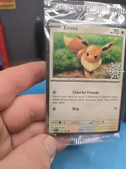 2025 Eevee (133/165) Holiday Snowflake Stamp Promo -SEALED- Pokemon TCG - Image 2