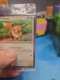 2025 Eevee (133/165) Holiday Snowflake Stamp Promo -SEALED- Pokemon TCG - Image 4