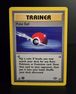 Pokemon TCG - POKE BALL - 1ST EDITION - 64/64 - JUNGLE (1999) - WOTC - LP - Image 1