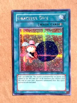 yugioh Graceful Dice EDS-002 Prismatic Secret Rare Unlimited Ed Lightly Played - Image 1