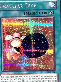 yugioh Graceful Dice EDS-002 Prismatic Secret Rare Unlimited Ed Lightly Played - Image 2