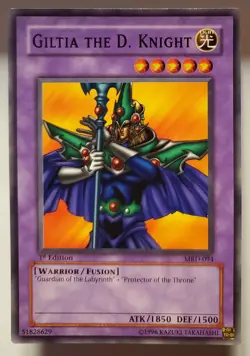 Yu-Gi-Oh! Giltia the D. Knight MRD-094 Metal Raiders Vintage 2002 1st Edition NM - Image 1