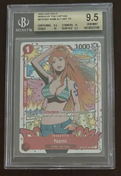 One Piece CCG Nami Wings of the Captain Alternate Art ST01-007 BGS 9.5 - Image 1