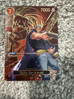 One Piece Benn.Beckman (SP) Super Rare OP09-009 Carrying on His Will NEAR MINT - Image 1